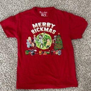 Ripple Junction Red Merry Rickmas T-Shirt